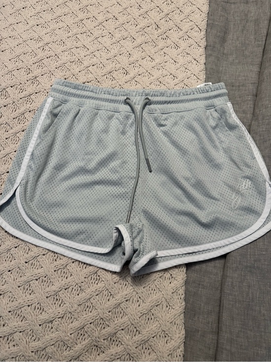 Kith Pants - KITH Light Gray Women's Athletic Mesh Shorts with Drawstring